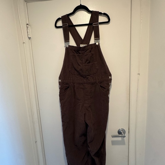 Free People “We the Free” Brown Corduroy Women's Overalls - Picture 2 of 7